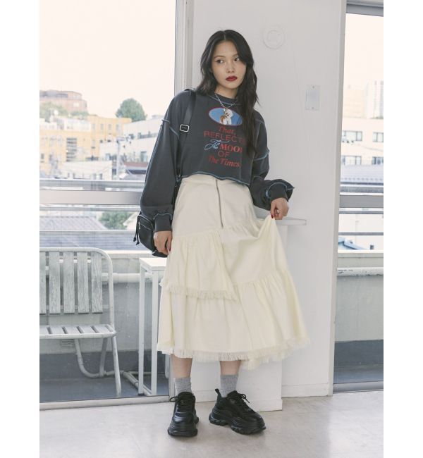 jouetie「フリンジティアードスカート」|スカート|