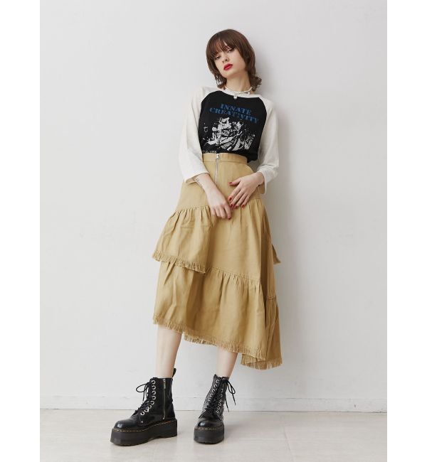 jouetie「フリンジティアードスカート」|スカート|