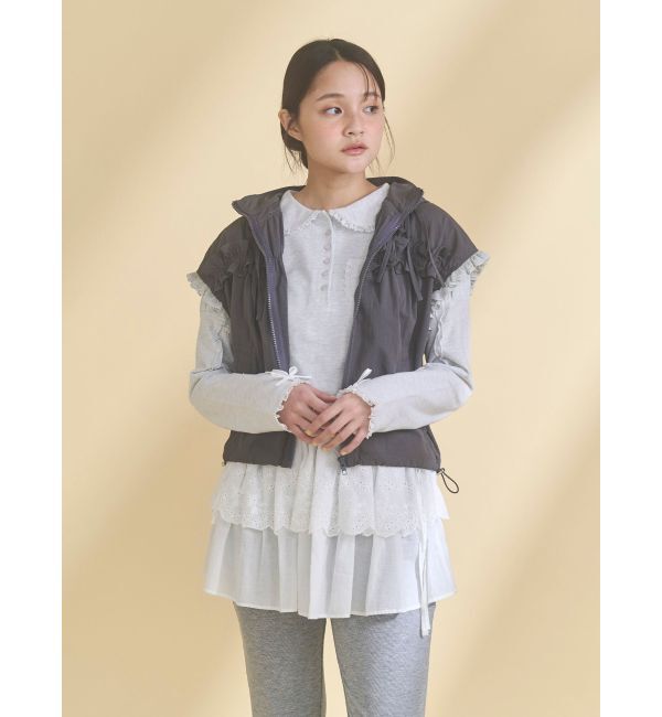 merry jenny「frilly polo tops」|ポロシャツ|