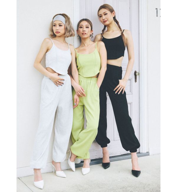 GYDA「front roundワッフルビスチェ」|キャミソール|