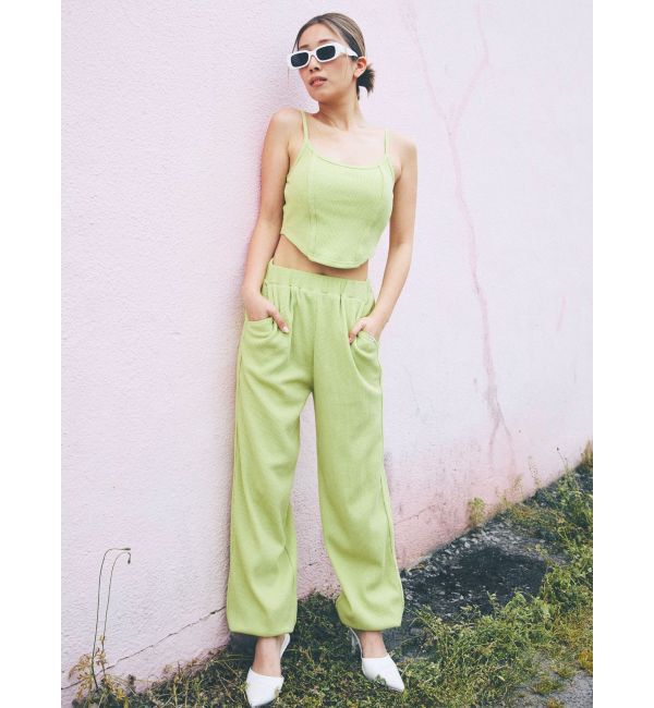 GYDA「front roundワッフルビスチェ」|キャミソール|