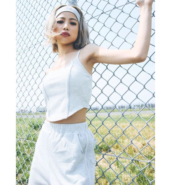 GYDA「front roundワッフルビスチェ」|キャミソール|