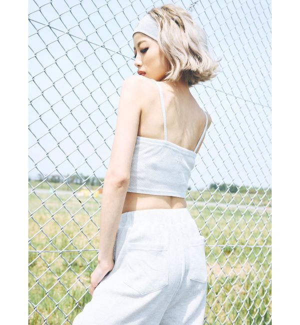 GYDA「front roundワッフルビスチェ」|キャミソール|