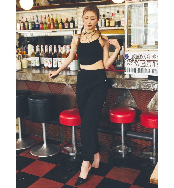 GYDA「front roundワッフルビスチェ」|キャミソール|