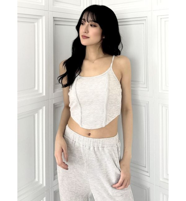 GYDA「front roundワッフルビスチェ」|キャミソール|