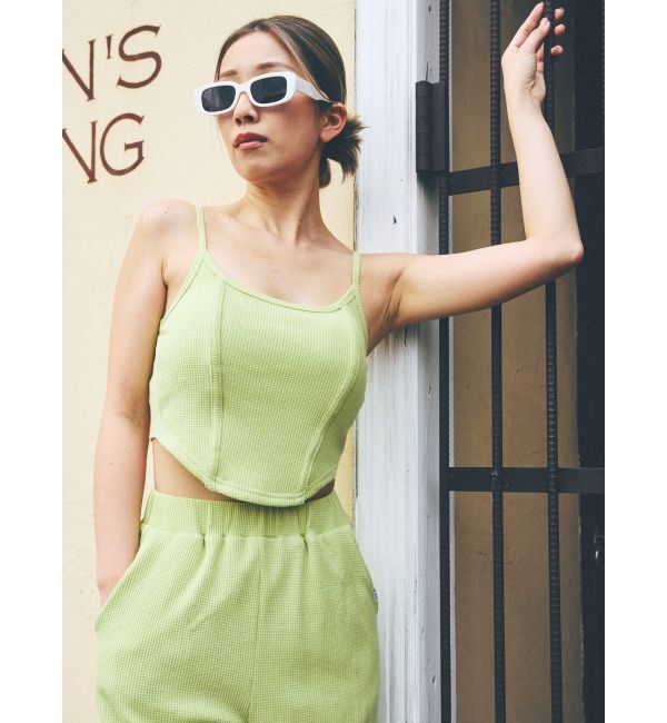 GYDA「front roundワッフルビスチェ」|キャミソール|