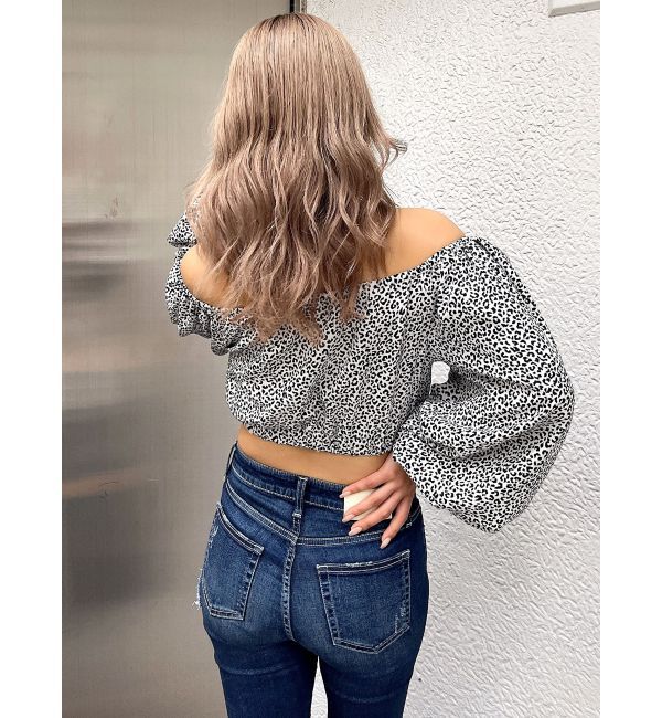 GYDA「レオパードオフショルコルセットブラウス」|シャツ・ブラウス|