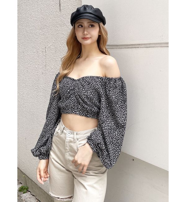 GYDA「レオパードオフショルコルセットブラウス」|シャツ・ブラウス|