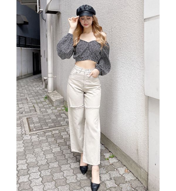 GYDA「レオパードオフショルコルセットブラウス」|シャツ・ブラウス|
