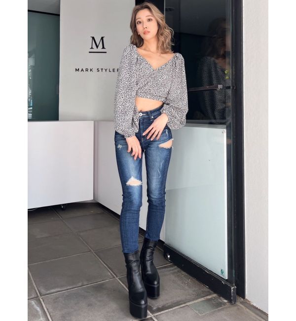 GYDA「レオパードオフショルコルセットブラウス」|シャツ・ブラウス|