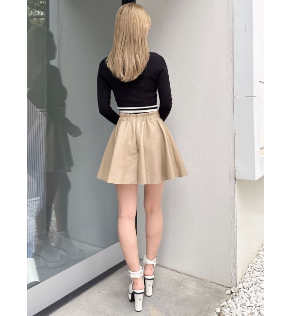 GYDA「レースラインフレアミニスカートライクショートパンツ【SETUP着用可】」|スカート|