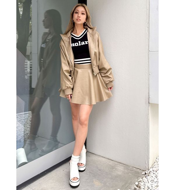 GYDA「レースラインフレアミニスカートライクショートパンツ【SETUP着用可】」|スカート|