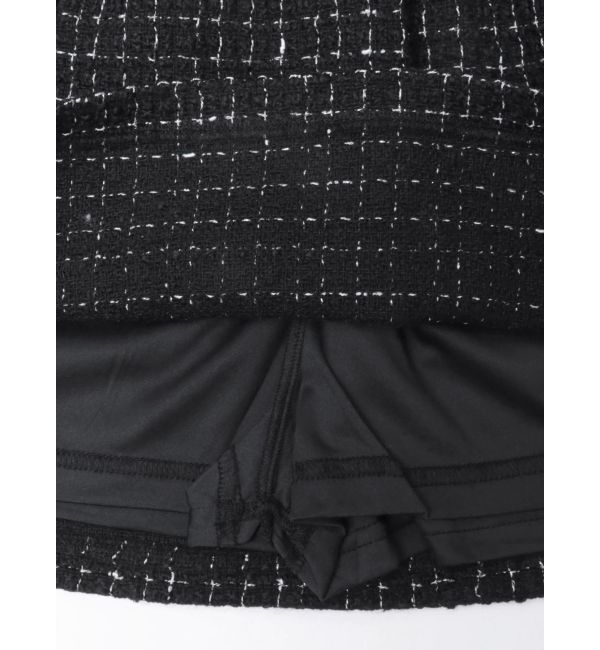 GYDA「ツイード異素材スカートライクショートパンツ【SETUP着用可】」|スカート|