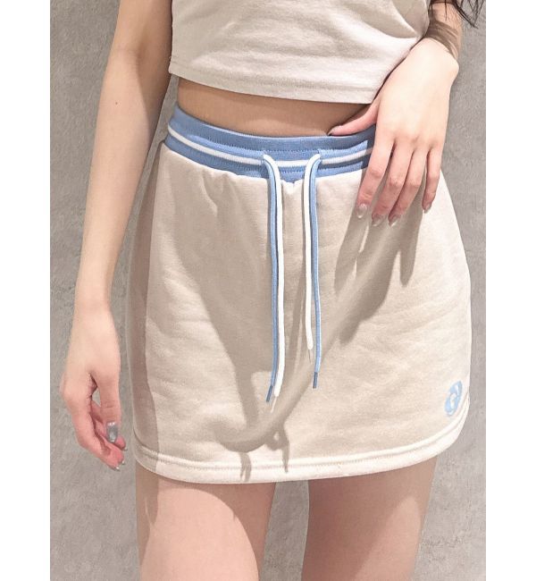 GYDA「GDバイカラースカートライクショートパンツ」|スカート|ベージュ