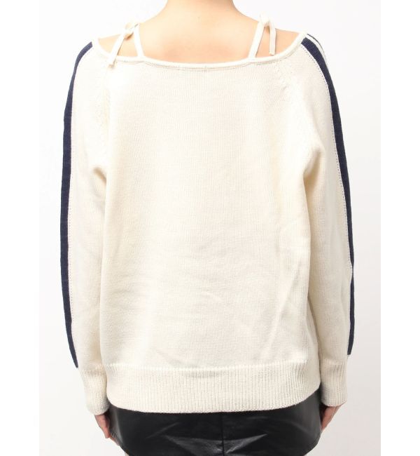 GYDA「Seize the momentオフショルリボンニットトップス」|ニット・セーター|