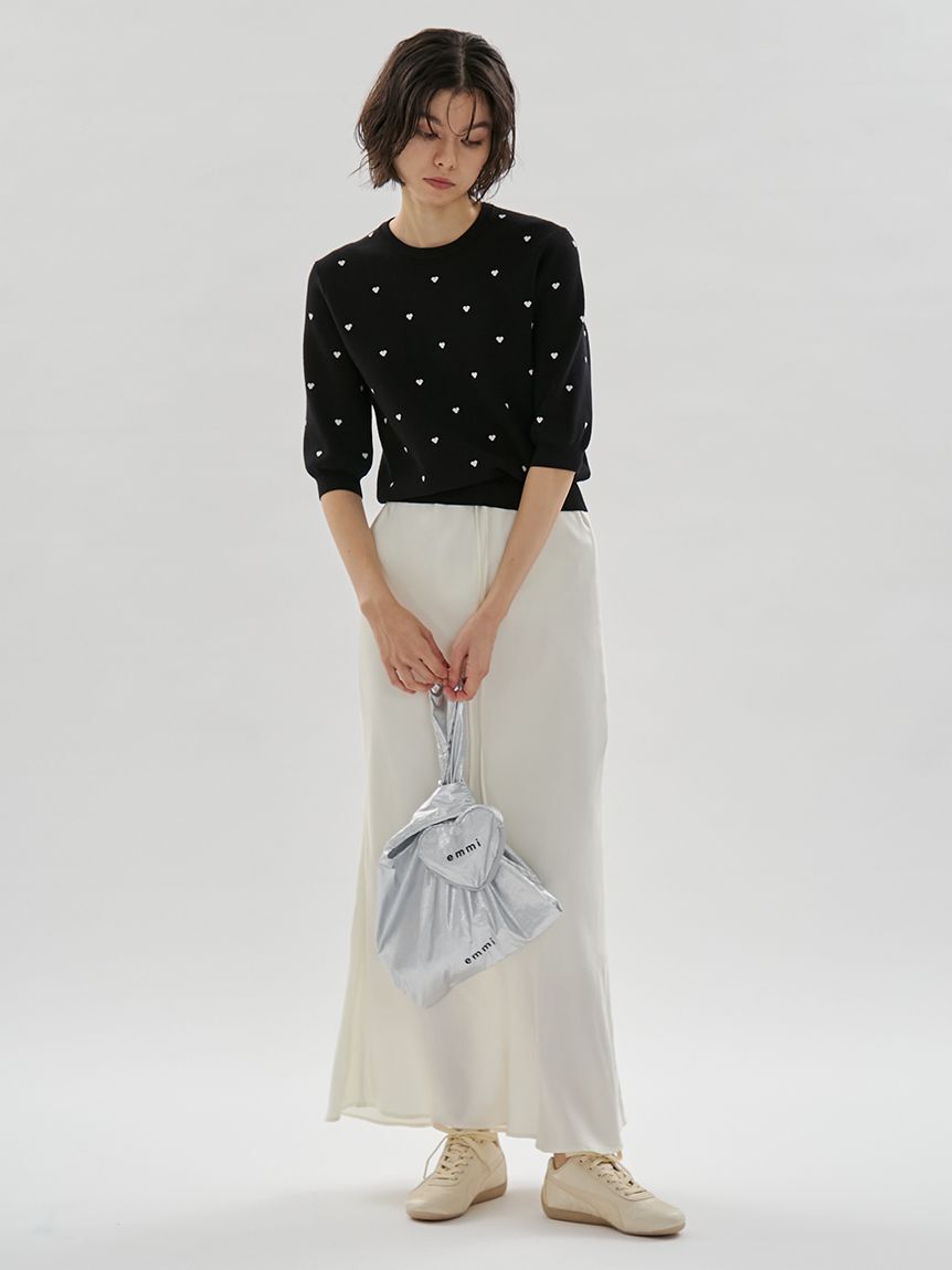 emmi atelier「サテンナロースカート【セットアップ対応】」|スカート|