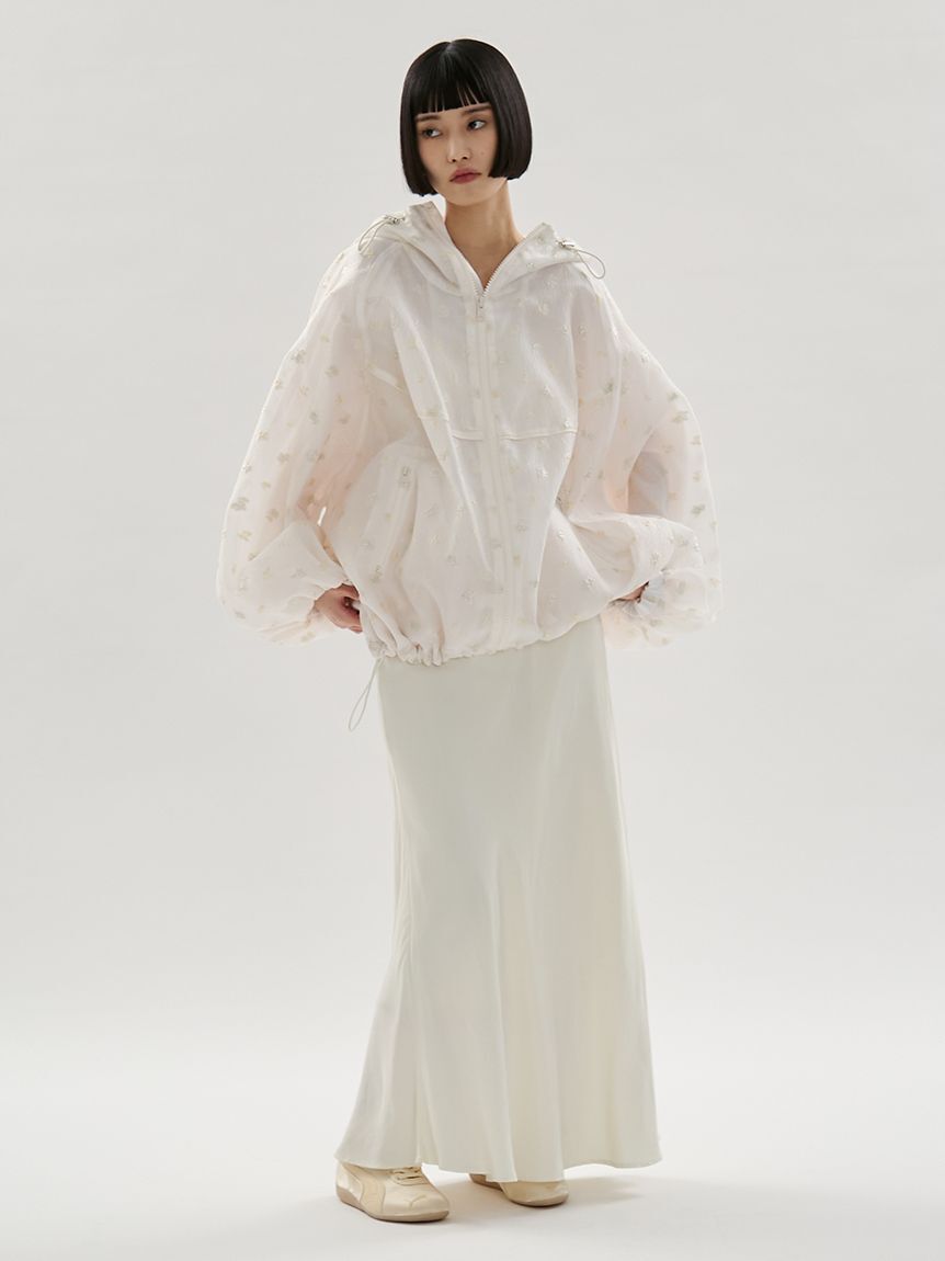 emmi atelier「サテンナロースカート【セットアップ対応】」|スカート|