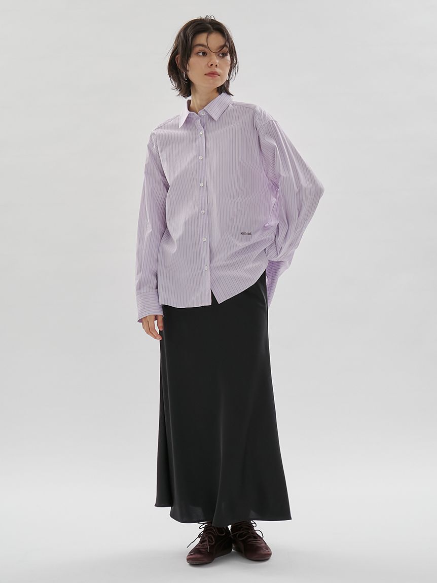 emmi atelier「サテンナロースカート【セットアップ対応】」|スカート|