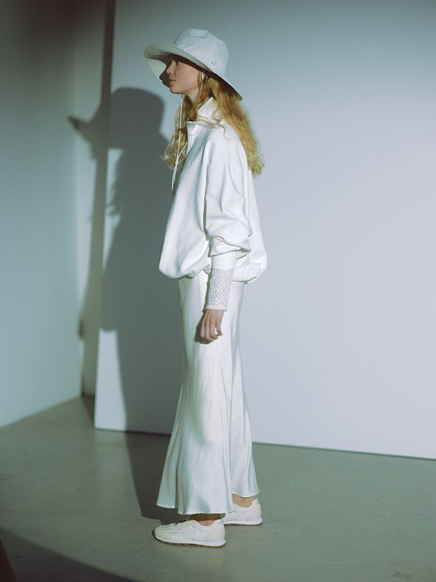 emmi atelier「サテンナロースカート【セットアップ対応】」|スカート|