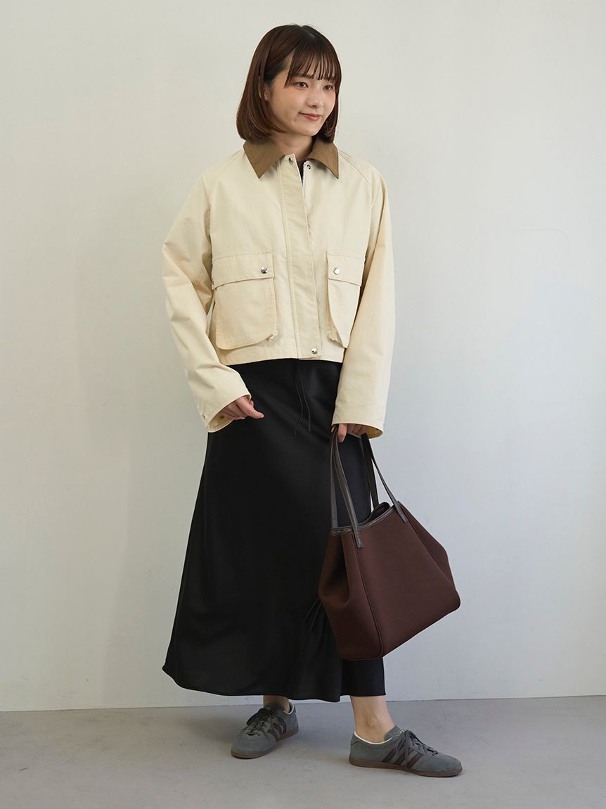 emmi atelier「サテンナロースカート【セットアップ対応】」|スカート|