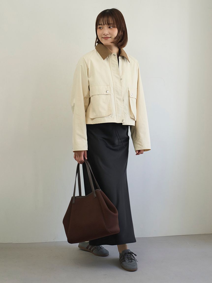 emmi atelier「サテンナロースカート【セットアップ対応】」|スカート|