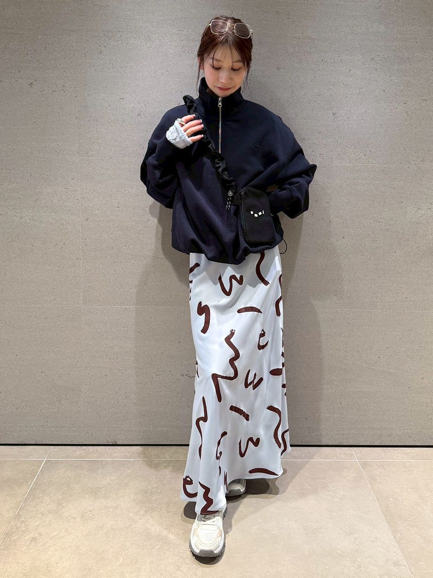 emmi atelier「サテンナロースカート【セットアップ対応】」|スカート|