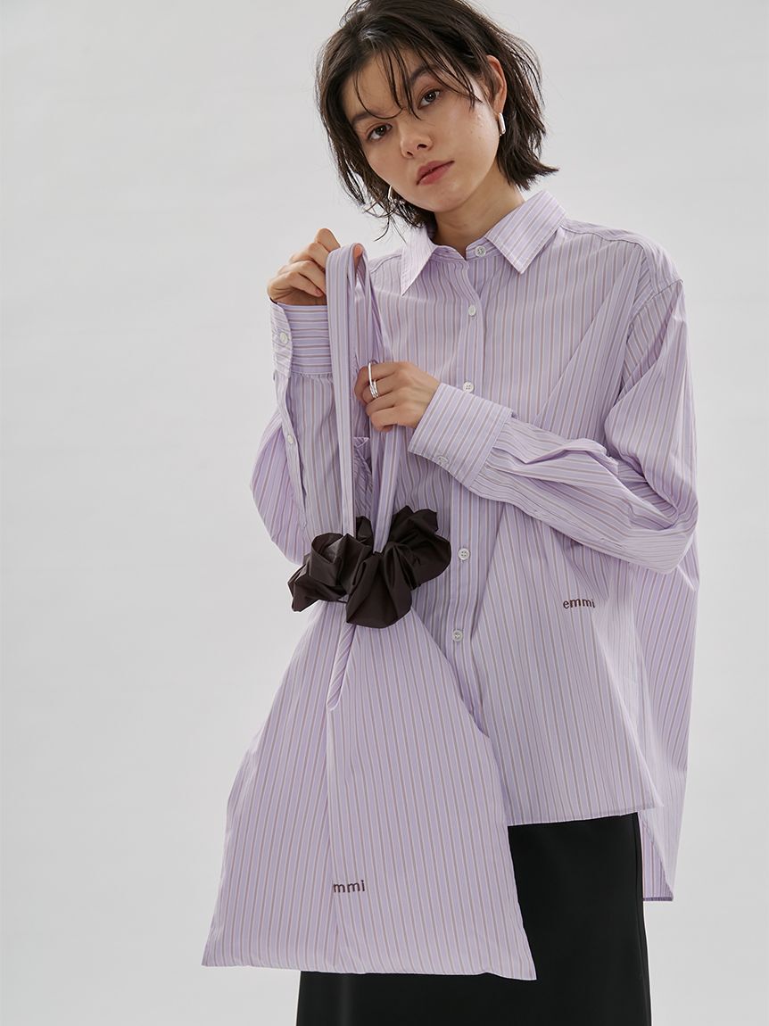 emmi atelier「【ONLINE限定カラーあり】シュシュ付きemmiロゴトートバッグ」|トートバッグ|