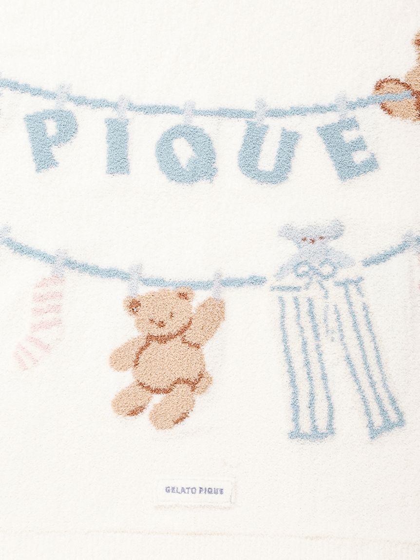 GELATO PIQUE KIDS & BABY「【ラッピング済み】【BABY】ウォッシングアニマルラトル&ジャガードブランケットSET」|その他ベビー用品|