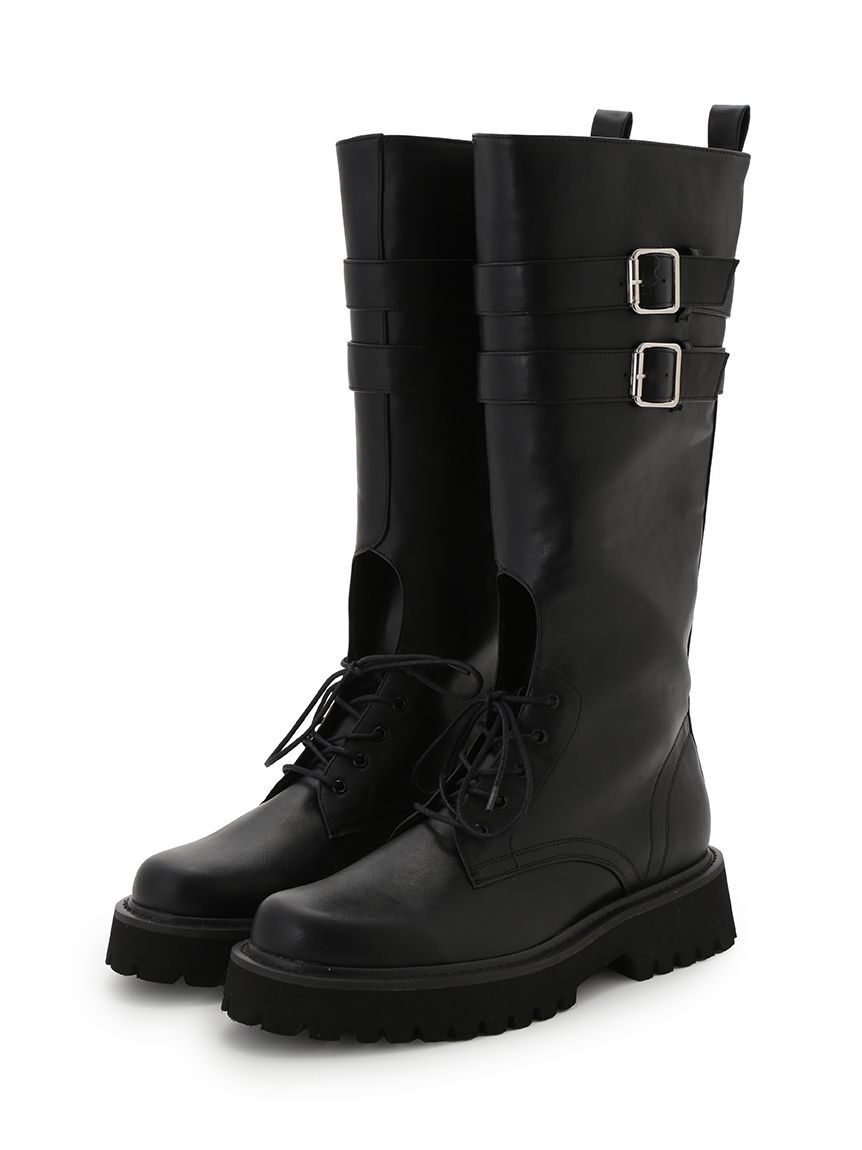 LILY BROWN「レースアップロングブーツ」|ロングブーツ|