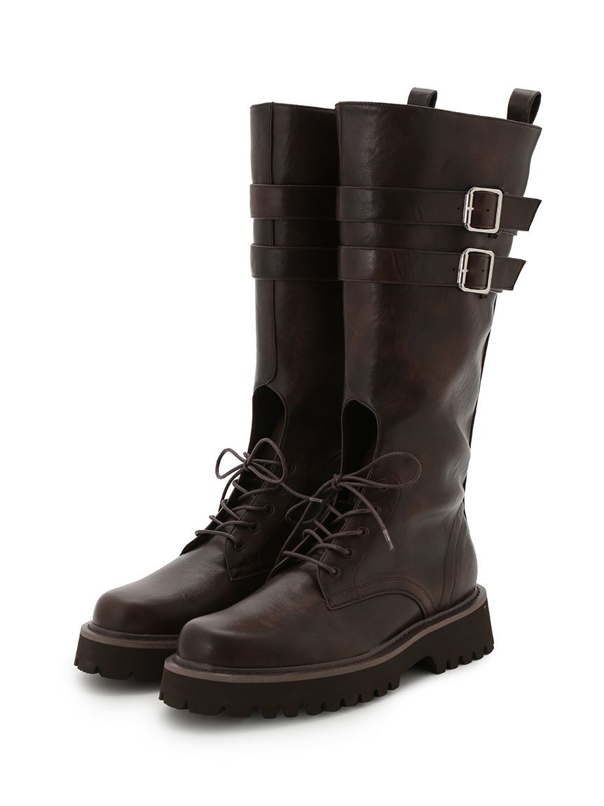 LILY BROWN「レースアップロングブーツ」|ロングブーツ|
