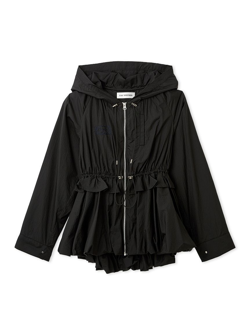 LILY BROWN「【UVカット】撥水ペプラムシアーブルゾン」|ブルゾン・スタジャン|