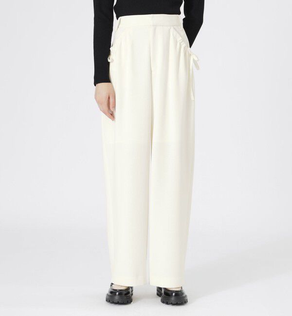  「ギャザーポケットイージーパンツ」|その他|ホワイト