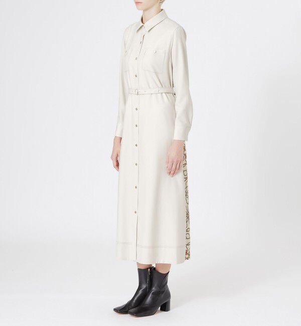  「メランジツイルシャツワンピース」|ワンピース|