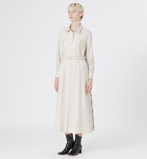  「メランジツイルシャツワンピース」|ワンピース|