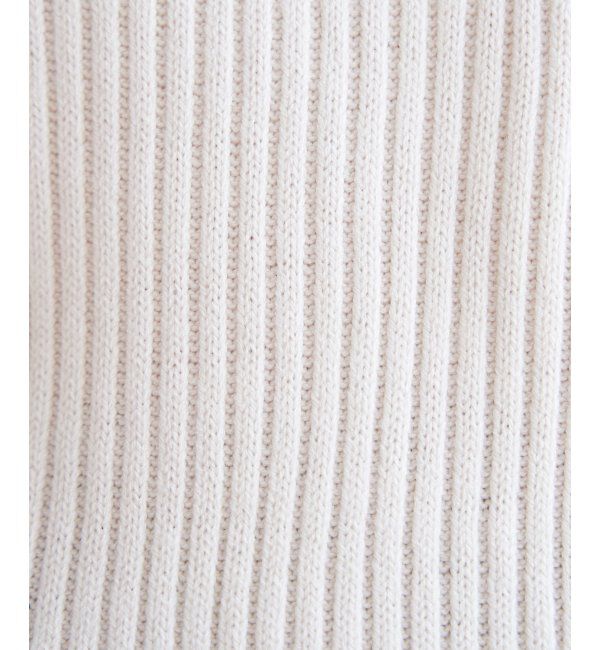 ikka「配色ワイドリブニット」|プルオーバー|