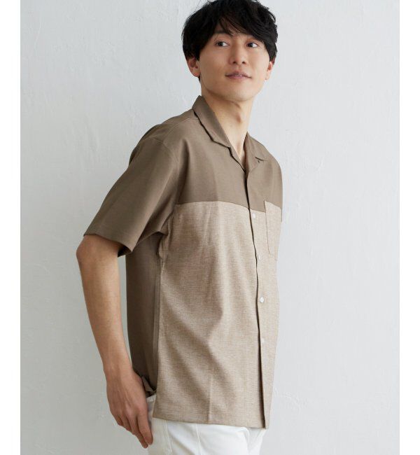 ikka「バイカラーオープンカラーシャツ」|シャツ・ブラウス|