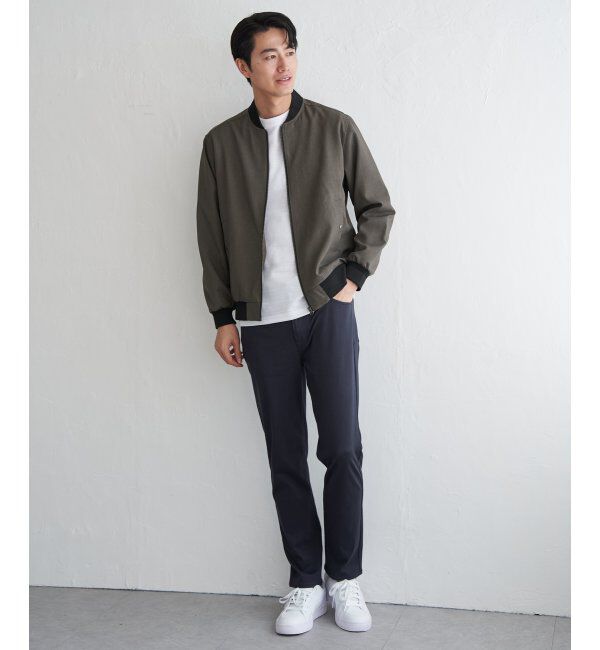 ikka「撥水メランジリブブルゾン」|ブルゾン・スタジャン|