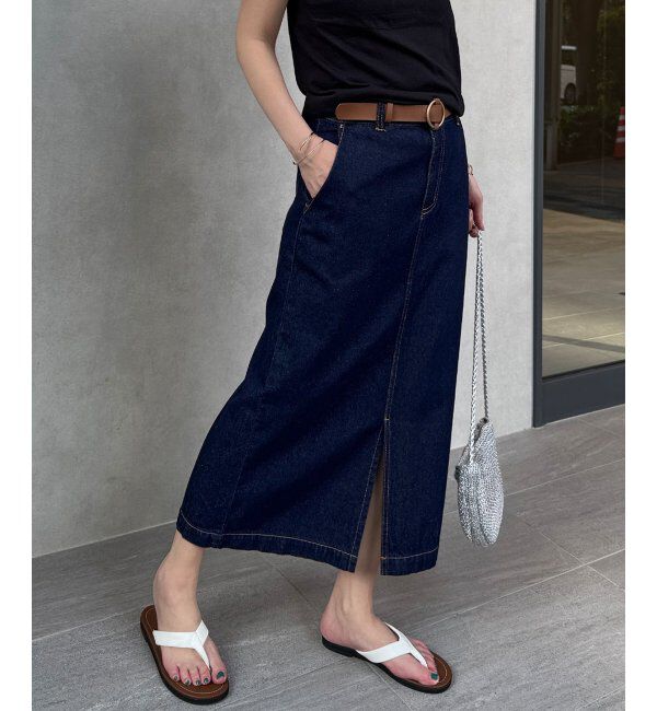 Lbc with Life「ＬＢＣ　Ｉラインスカート」|スカート|ネイビー