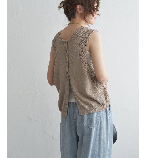 Lbc with Life「ミニブークレ2WAYニットベスト」|ニット・セーター|