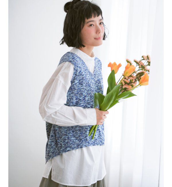 Lbc with Life「ミニブークレ2WAYニットベスト」|ニット・セーター|