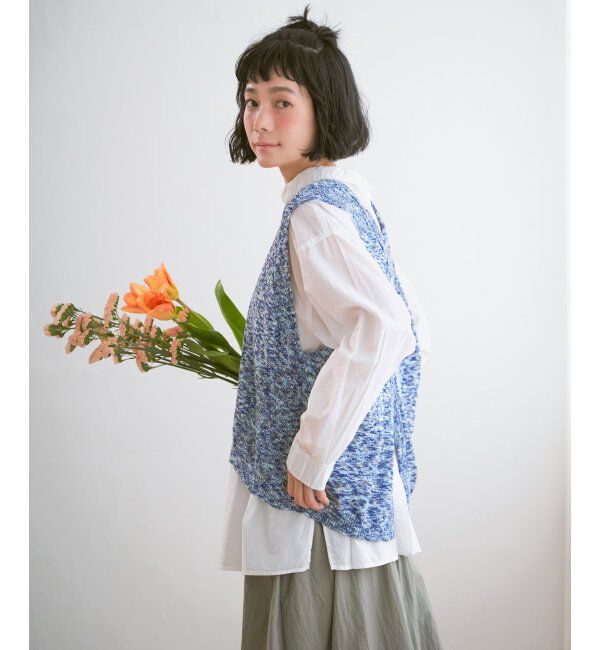 Lbc with Life「ミニブークレ2WAYニットベスト」|ニット・セーター|