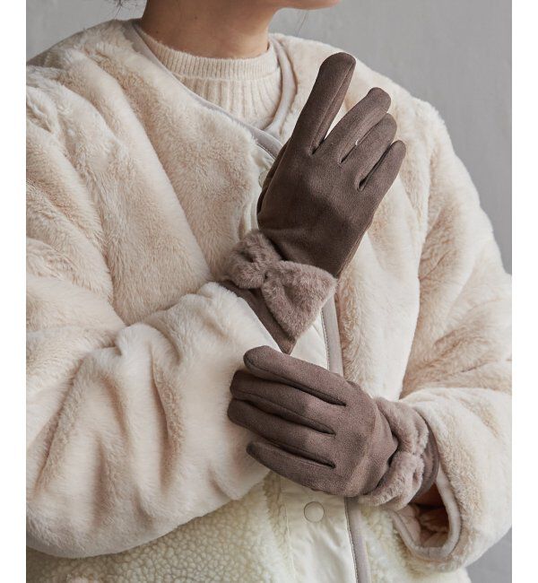 Lbc with Life「モコモコリボンツキグローブ」|手袋|