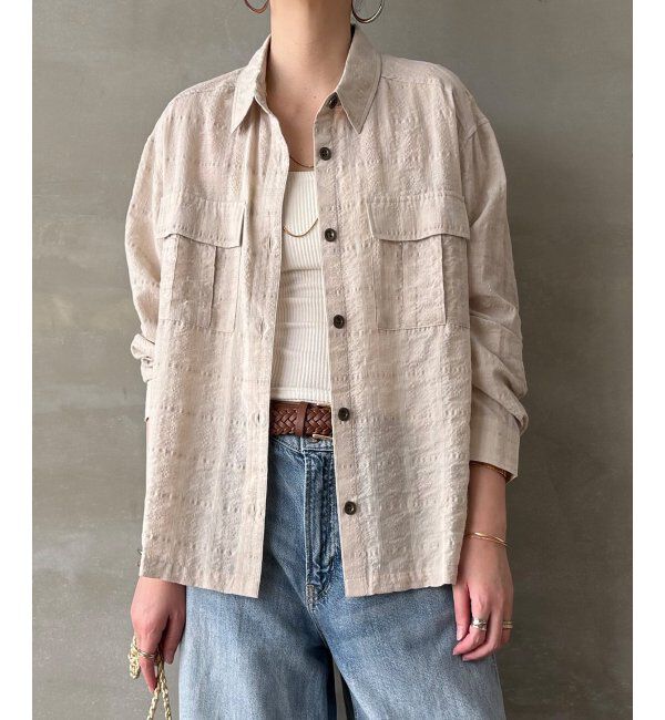 Lbc with Life「ジャカードダブルポケットシャツジャケット」|シャツ・ブラウス|