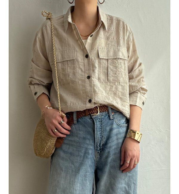 Lbc with Life「ジャカードダブルポケットシャツジャケット」|シャツ・ブラウス|