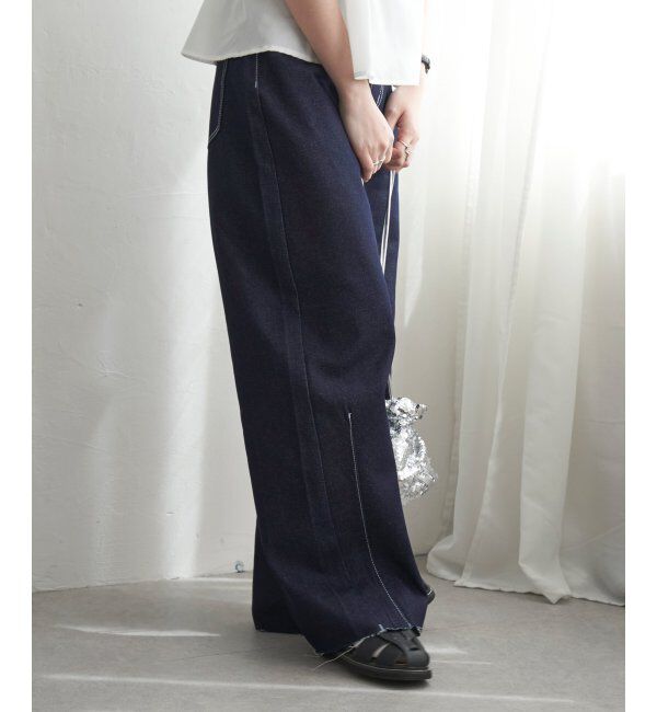 VENCE share style「リジットデニムカーブパンツ」|デニム|