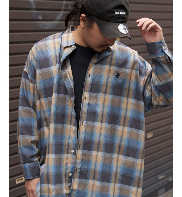 VENCE share style「BEVERLY HILLS POLO CLUB TRルーズシルエットシャツ」|シャツ・ブラウス|サックスブルー