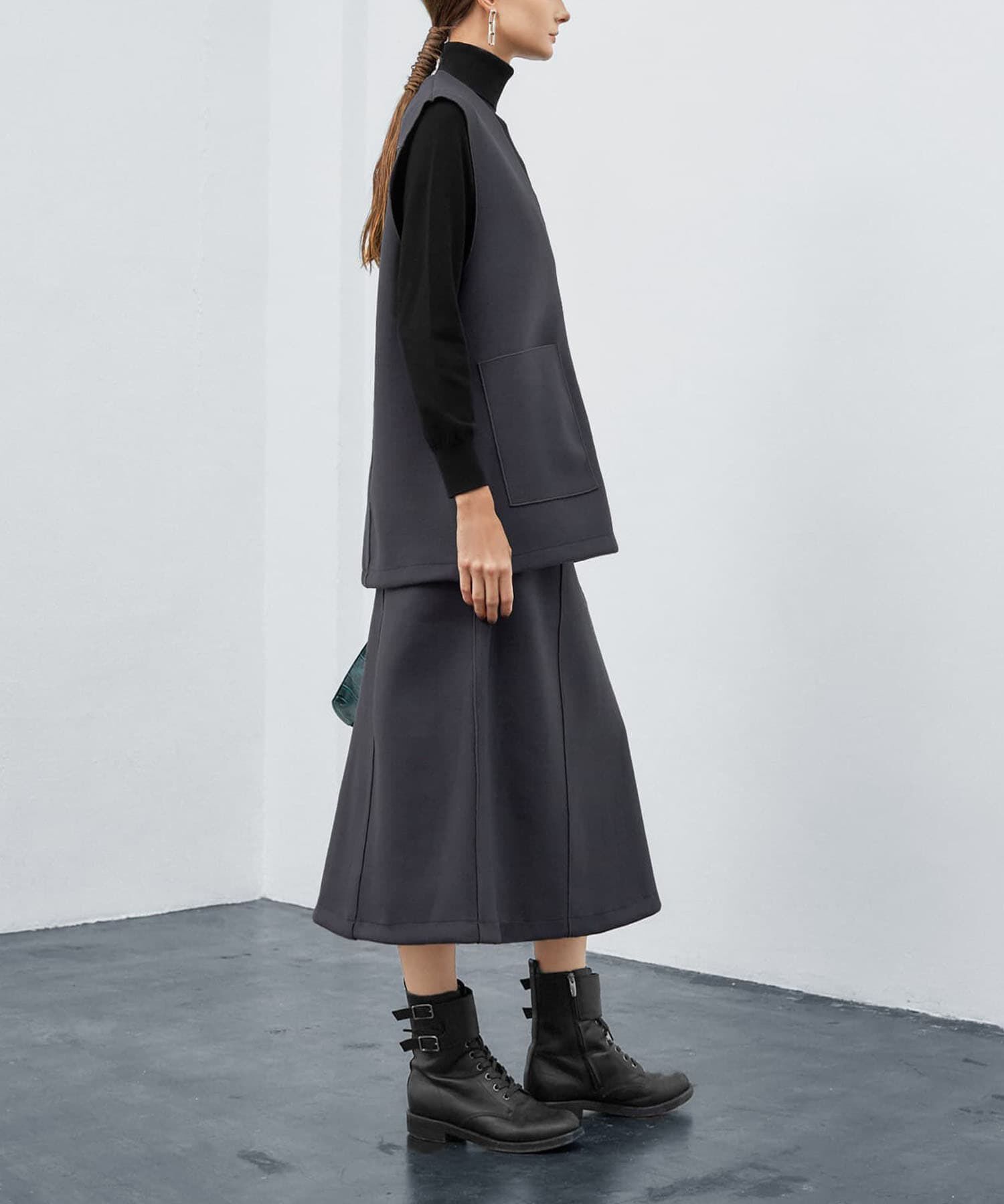 STYLE DELI「メルトン調Aラインスカート」|スカート|