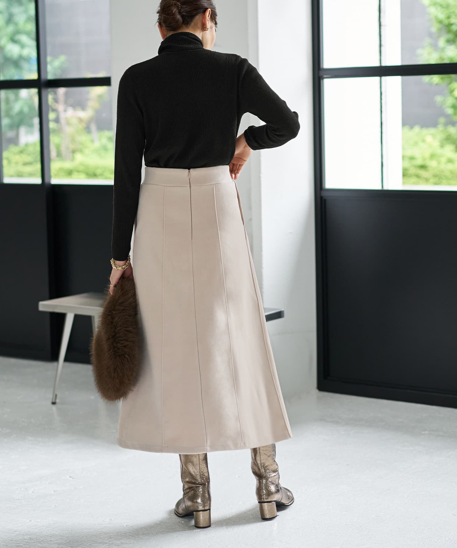 STYLE DELI「メルトン調Aラインスカート」|スカート|