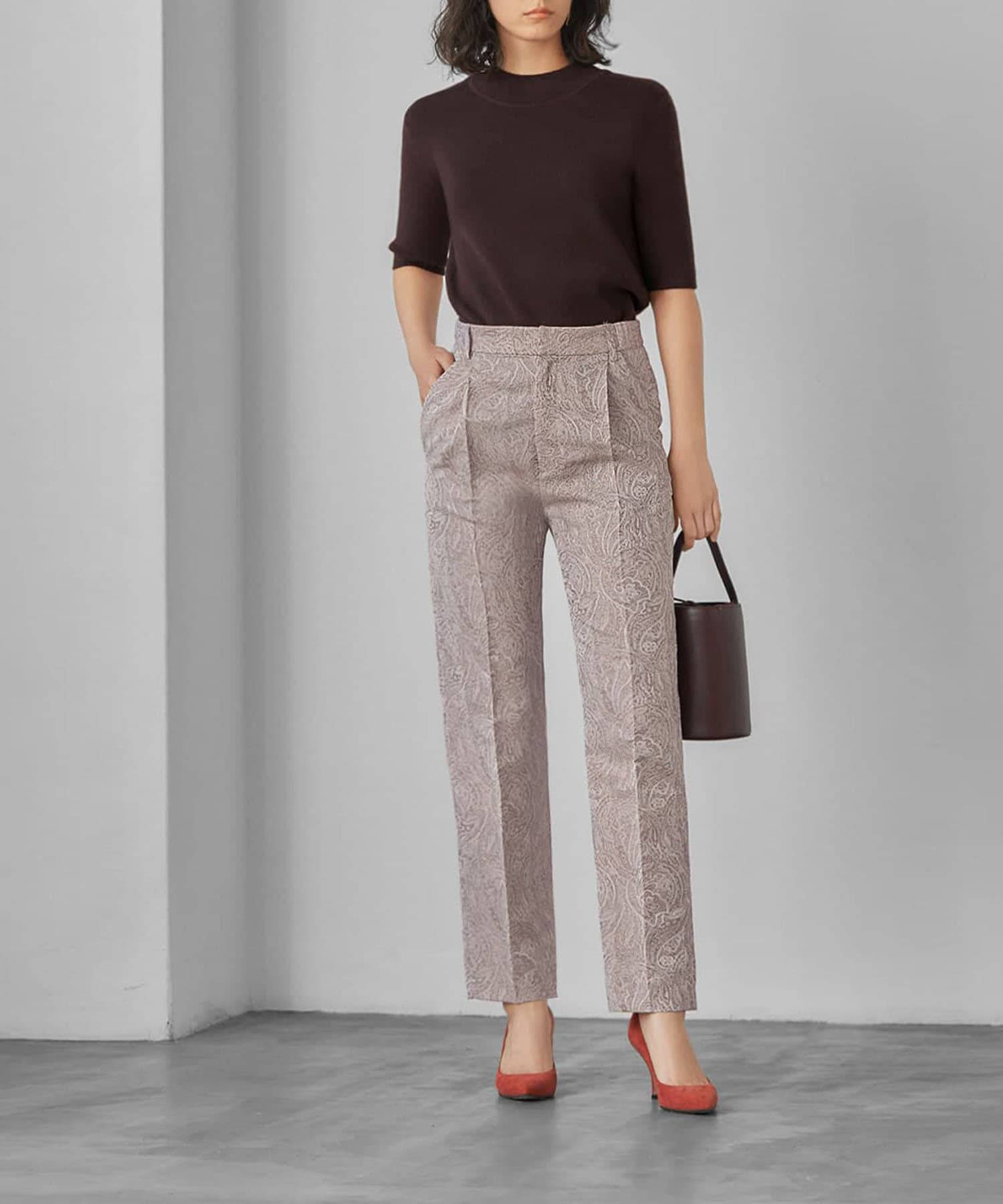 STYLE DELI「ソフトタッチ◆５分袖ハイネックトップス」|ニット・セーター|