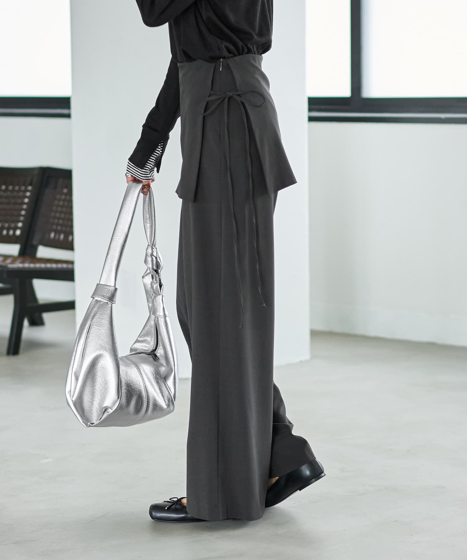 STYLE DELI「薄手でサラサラな腰周りラップワイドパンツ」|その他|